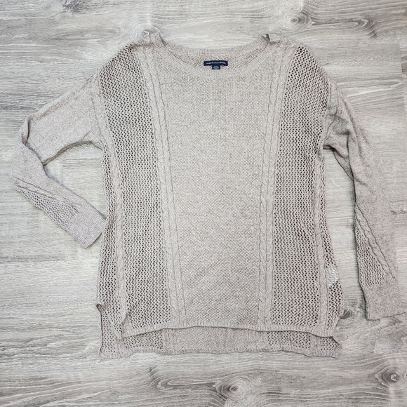 AMERICAN EAGLE OUTFITTERS Brown Knitted Pullover Sweater Medium - Picture 2 of 12